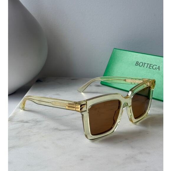 NEW Bottega Veneta BV1005S Clear Gold Sunglasses main image 5
